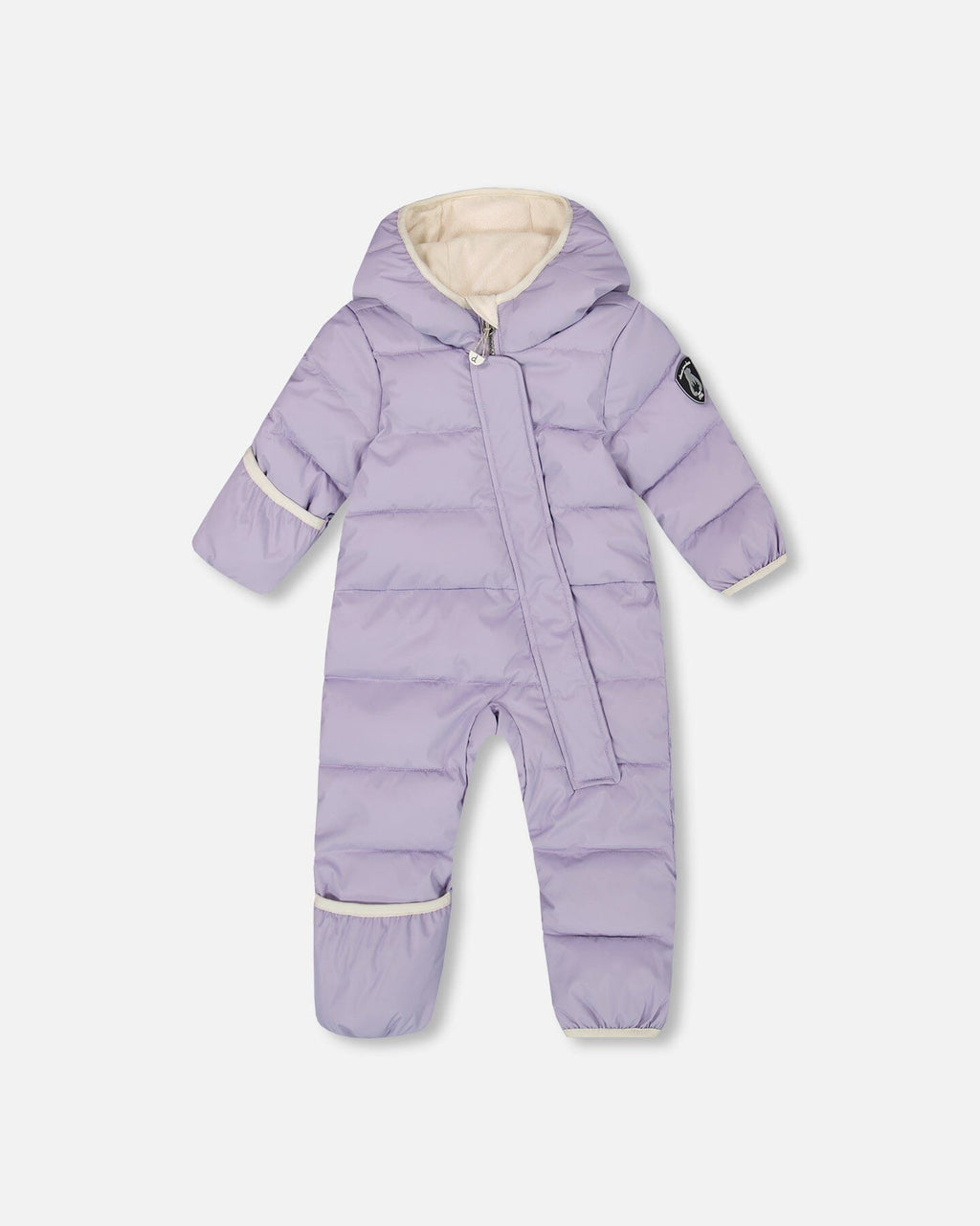 One-Piece Baby Cloud Compressible Snowsuit Designed For Car Seat Purple Gray-0
